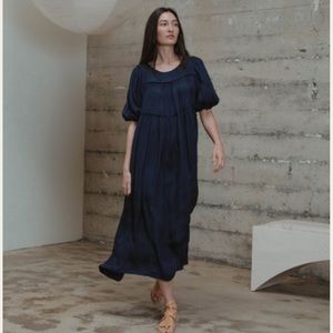natalie martin HALEY MAXI × 1 PLAID MIDNIGHT / XS